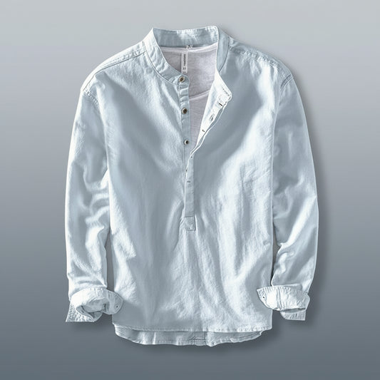 Arturo Linen Mandarin Shirt