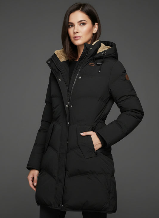 Ivana Long Quilted Hooded