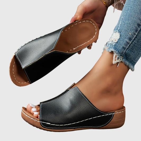 Elowen Contoured Leather Orthopedic Sandals