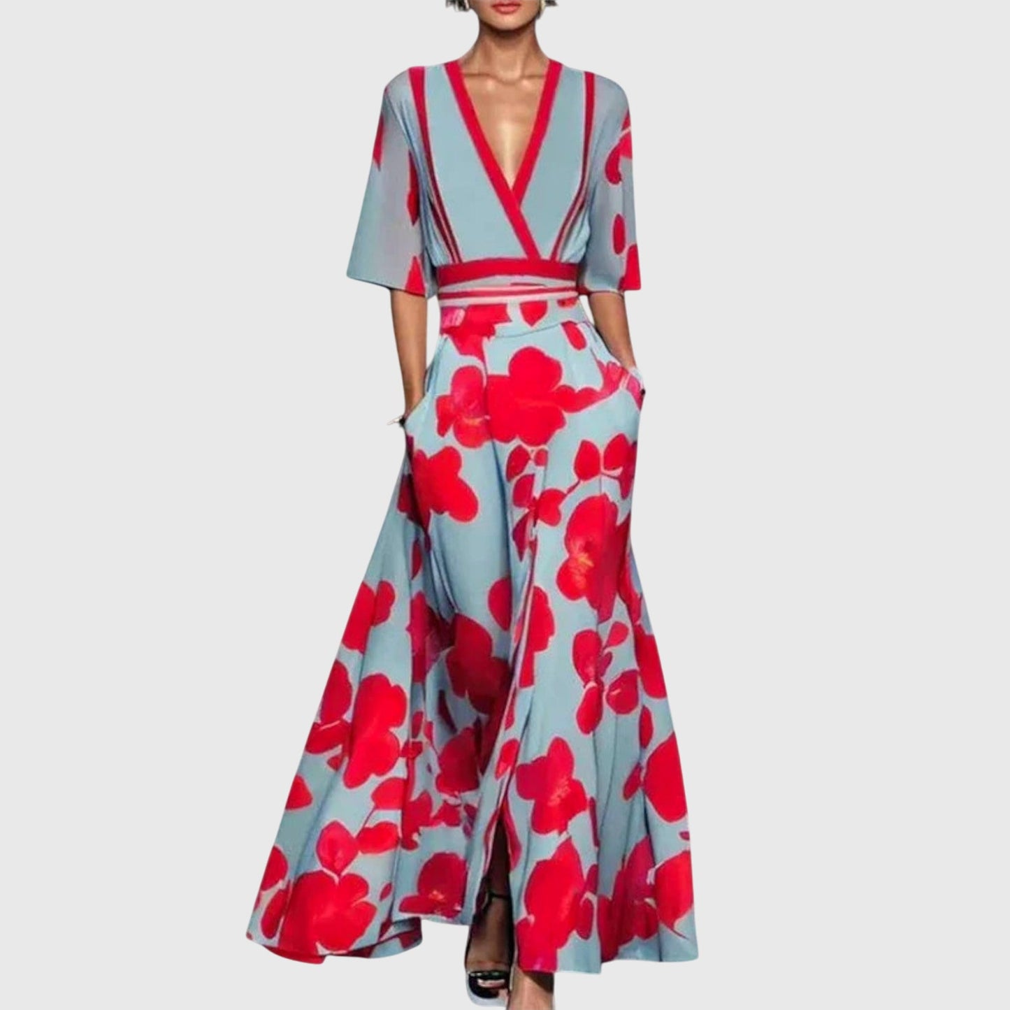 Roselune Elegant Midi Dress for Women