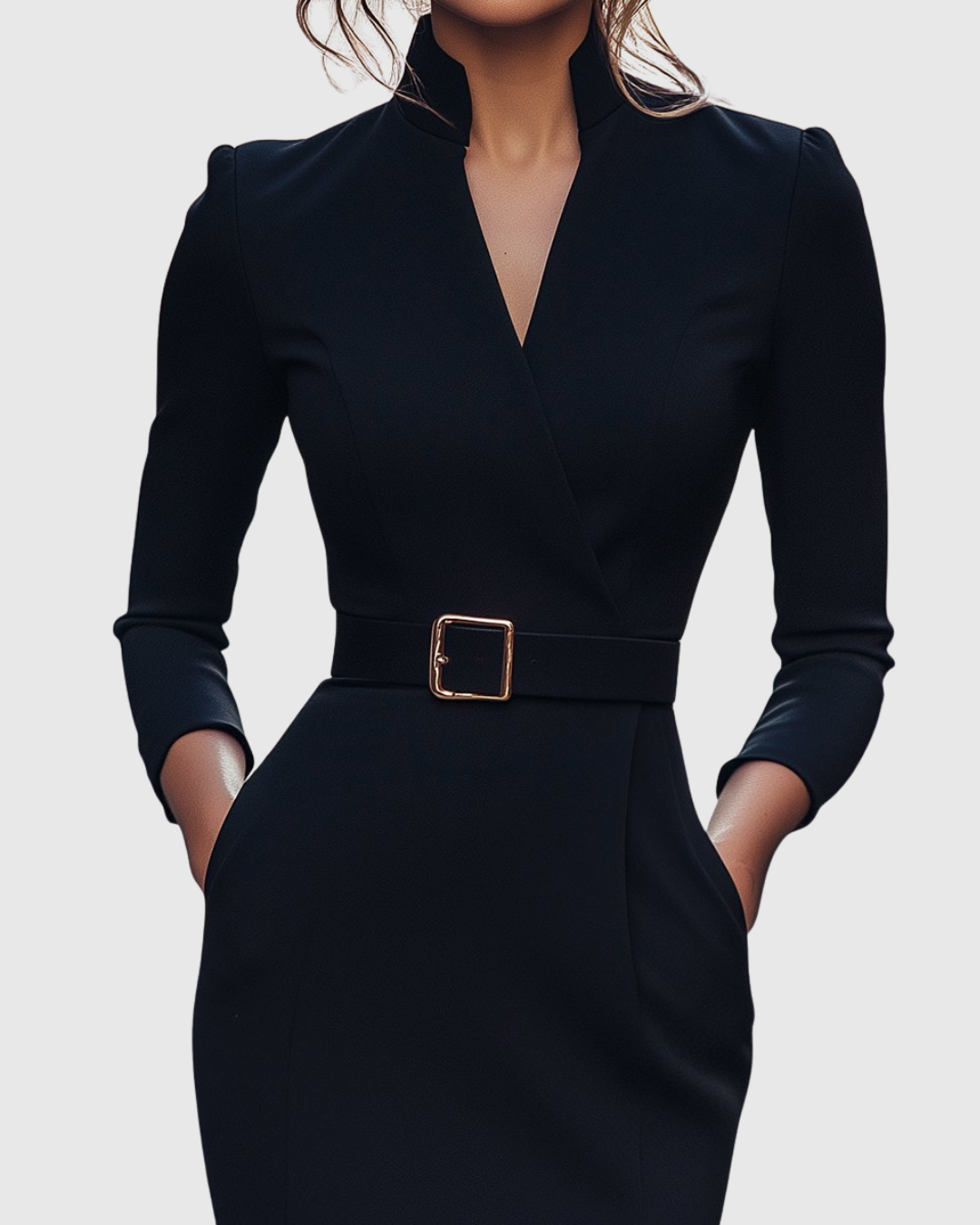 Elowara Elegant Midi Dress for Women