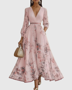 Calyra Elegant Pleated Maxi Dress for Women