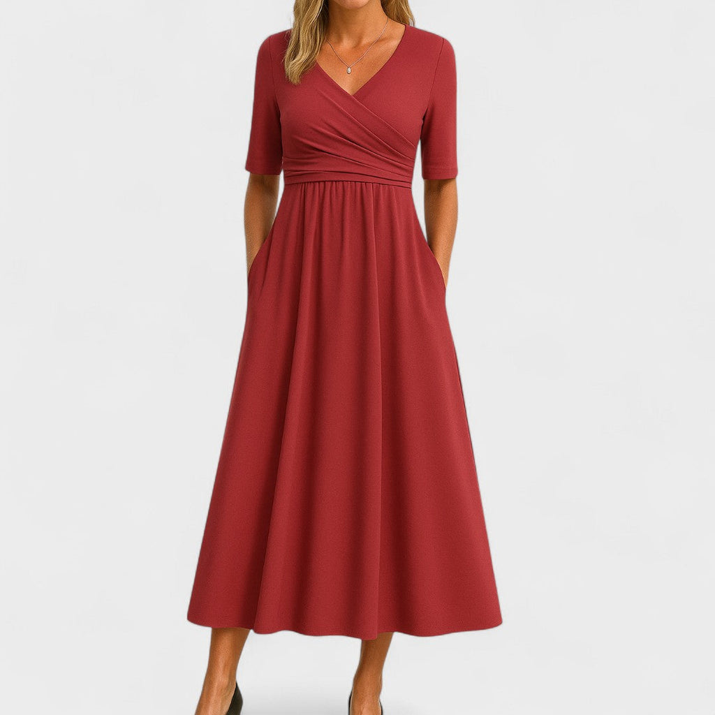 Saphira Elegant Midi Dress for Women