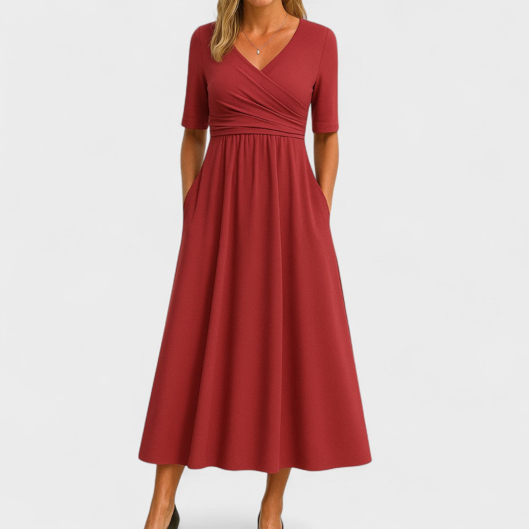 Saphira Elegant Midi Dress for Women