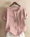 Harper Breezy Button-Front Summer Blouse
