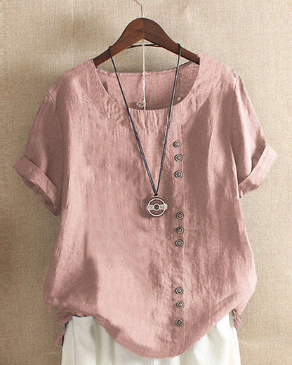 Harper Breezy Button-Front Summer Blouse