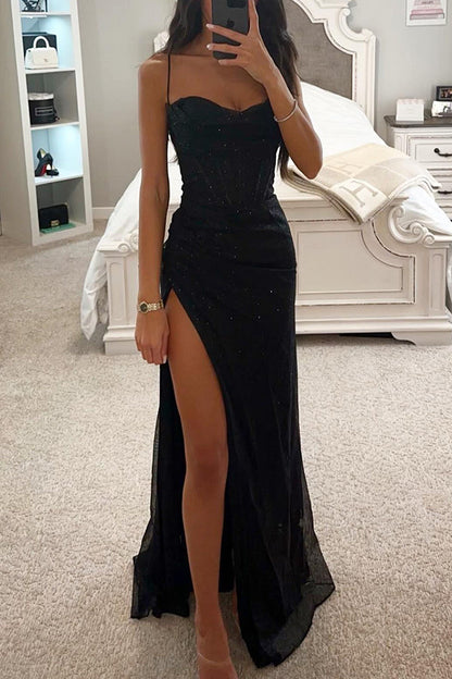 Reese Midnight Satin Evening Gown