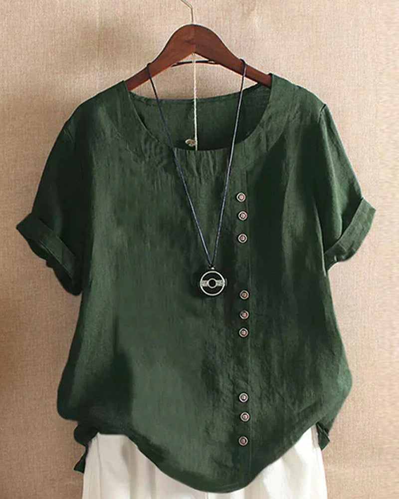 Harper Breezy Button-Front Summer Blouse