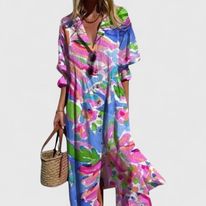 Zorelia Elegant Boho Maxi Dress for Women