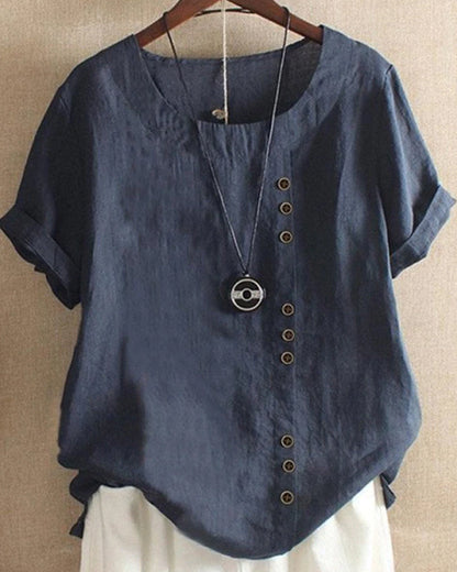 Harper Breezy Button-Front Summer Blouse