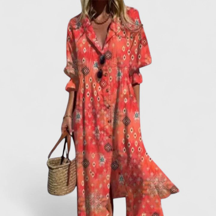 Zorelia Elegant Boho Maxi Dress for Women