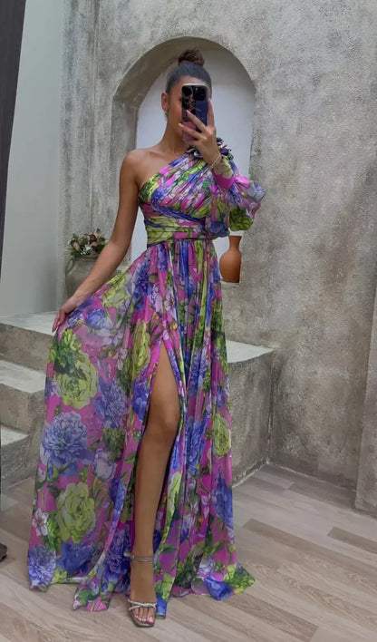 Seraphina Flowy Off-Shoulder Summer Dress
