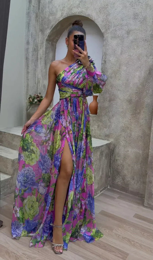 Seraphina Flowy Off-Shoulder Summer Dress