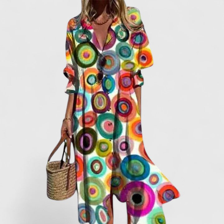 Zorelia Elegant Boho Maxi Dress for Women