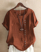 Harper Breezy Button-Front Summer Blouse