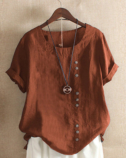 Harper Breezy Button-Front Summer Blouse