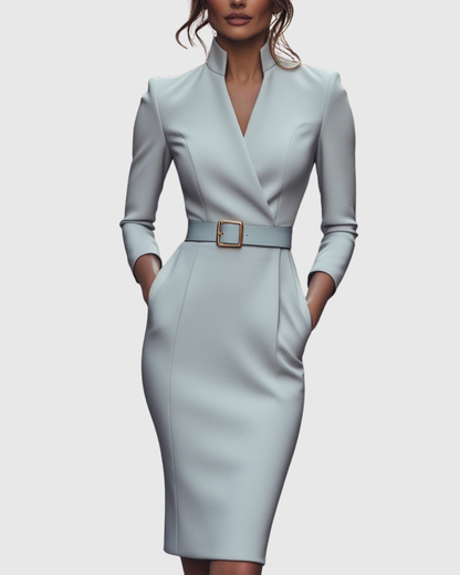 Elowara Elegant Midi Dress for Women