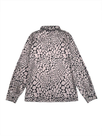 Colette Snakeskin Print Button-Up Blouse