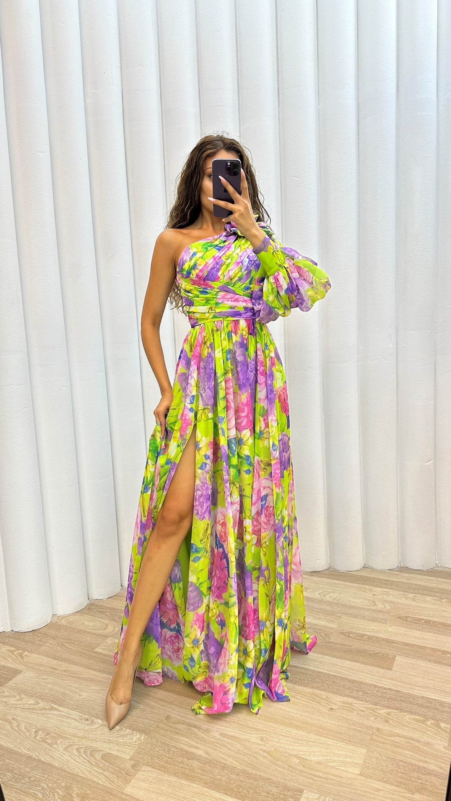 Seraphina Flowy Off-Shoulder Summer Dress