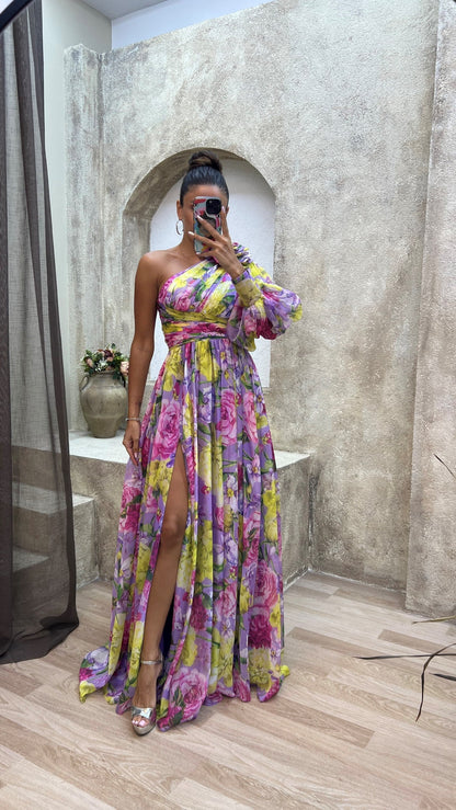 Seraphina Flowy Off-Shoulder Summer Dress