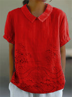 Ashley Floral Embroidered Button-Down Shirt