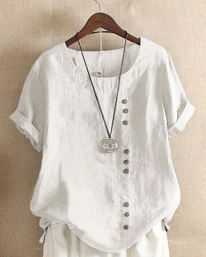 Harper Breezy Button-Front Summer Blouse