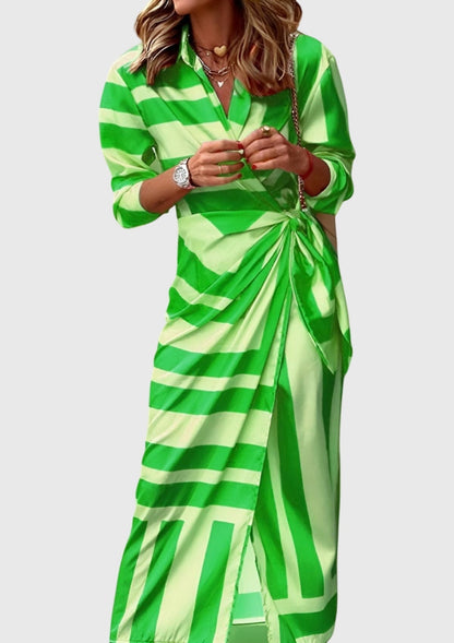 Fiona Printed Wrap Midi Dress
