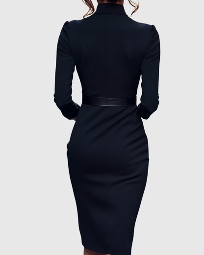 Elowara Elegant Midi Dress for Women