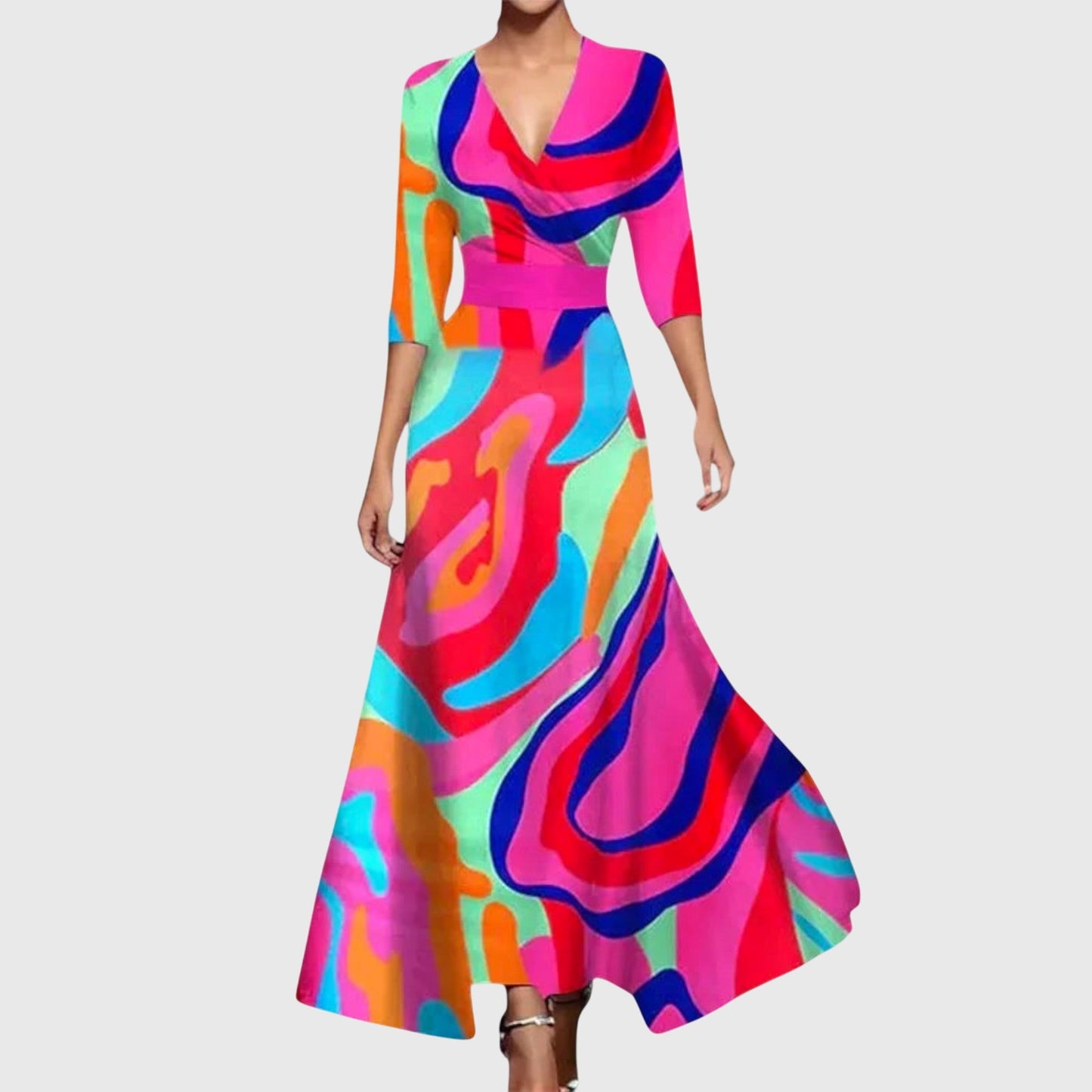 Roselune Elegant Midi Dress for Women