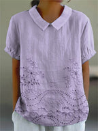Ashley Floral Embroidered Button-Down Shirt
