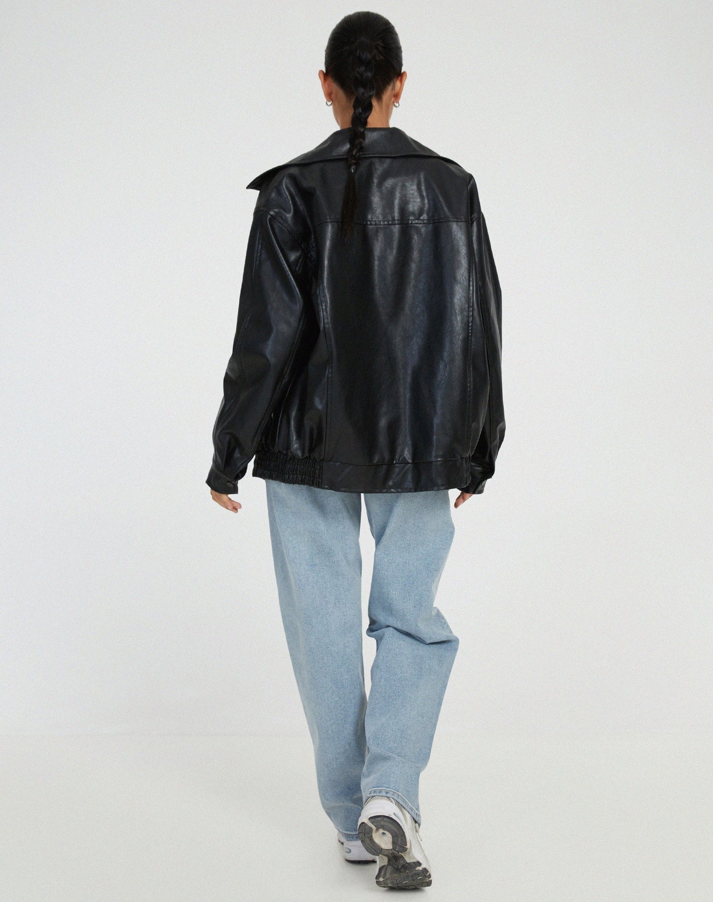 Paloma Oversized Leather Bomber Jacket
