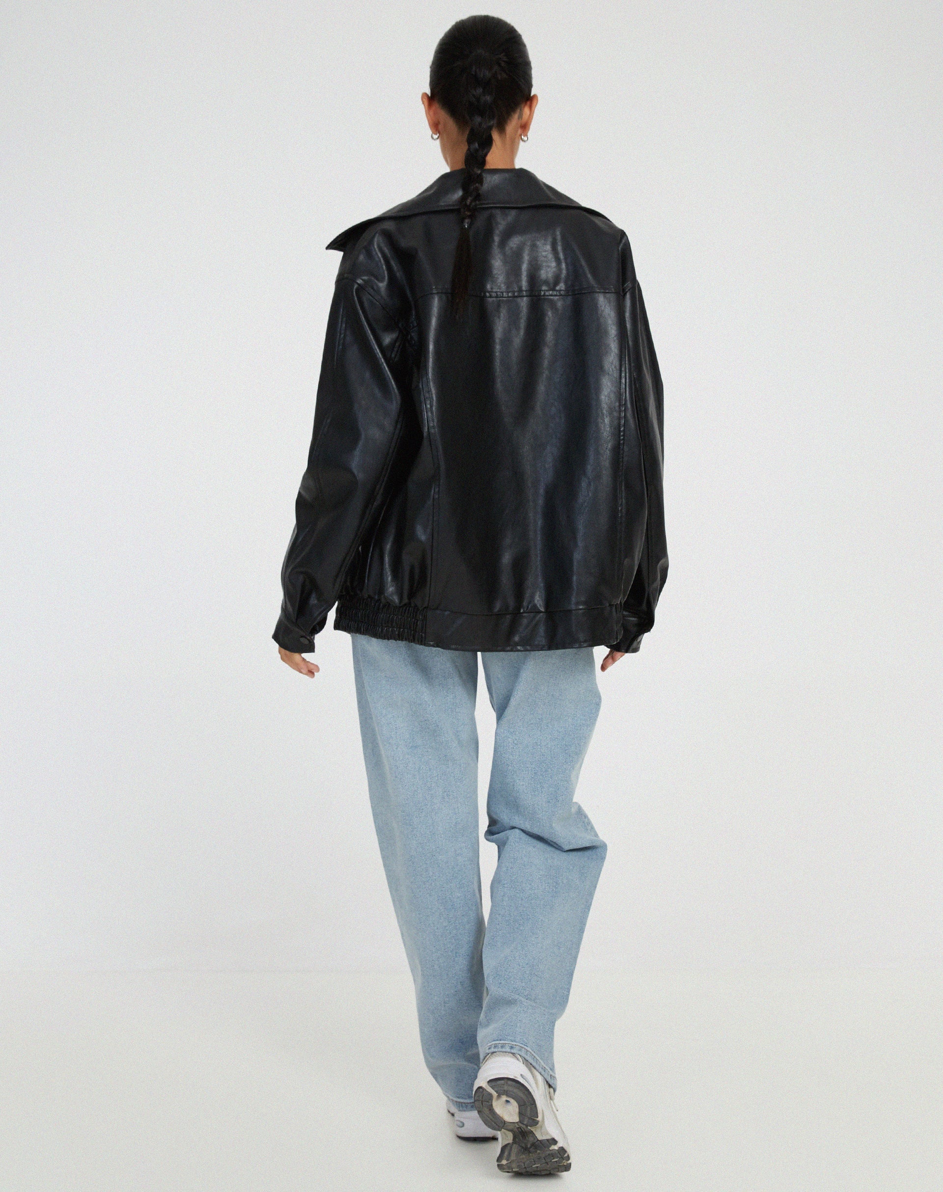 Paloma Oversized Leather Bomber Jacket