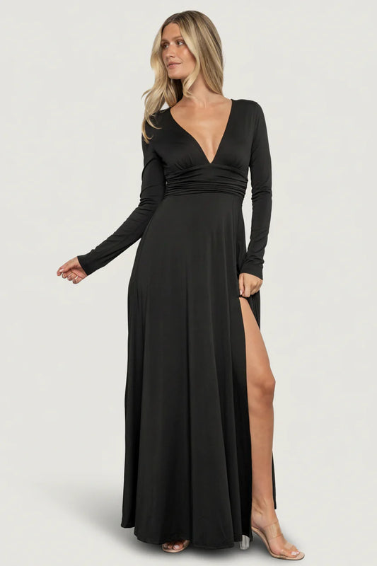 Luxe Black Maxi Dress