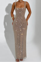 Natalie Sequin Glitter Evening Gown