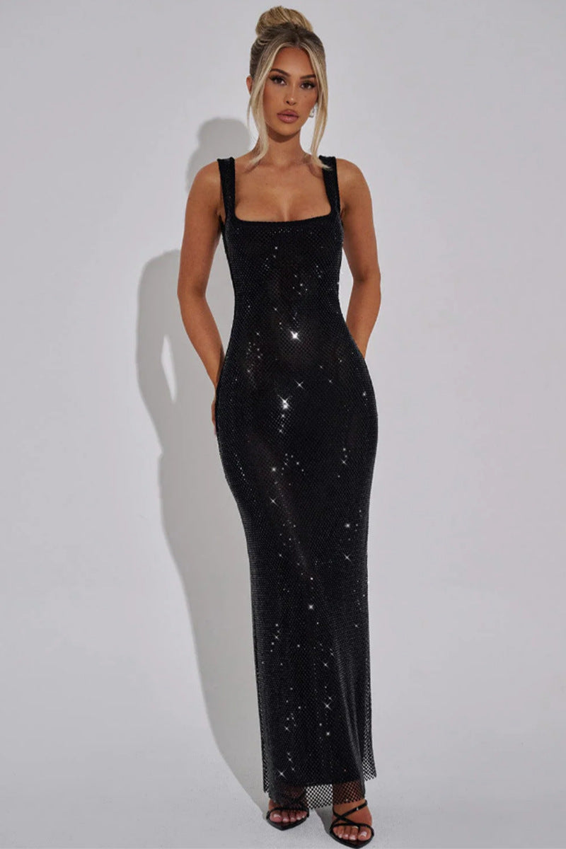 Natalie Sequin Glitter Evening Gown
