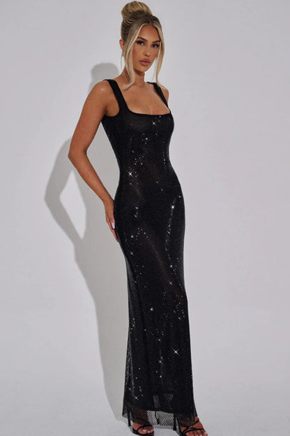 Natalie Sequin Glitter Evening Gown