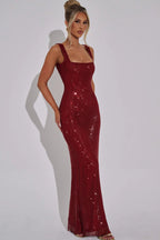 Natalie Sequin Glitter Evening Gown