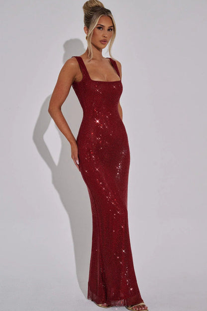 Natalie Sequin Glitter Evening Gown