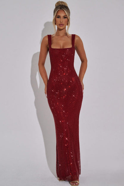 Natalie Sequin Glitter Evening Gown