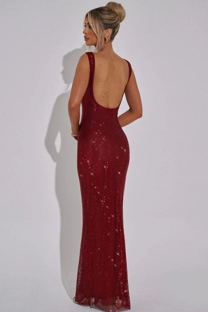Natalie Sequin Glitter Evening Gown
