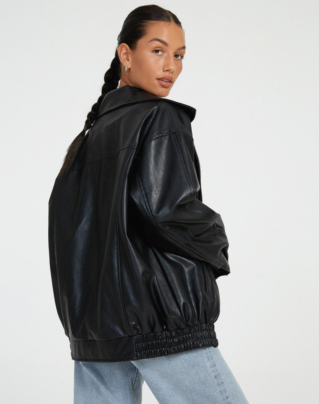 Paloma Oversized Leather Bomber Jacket