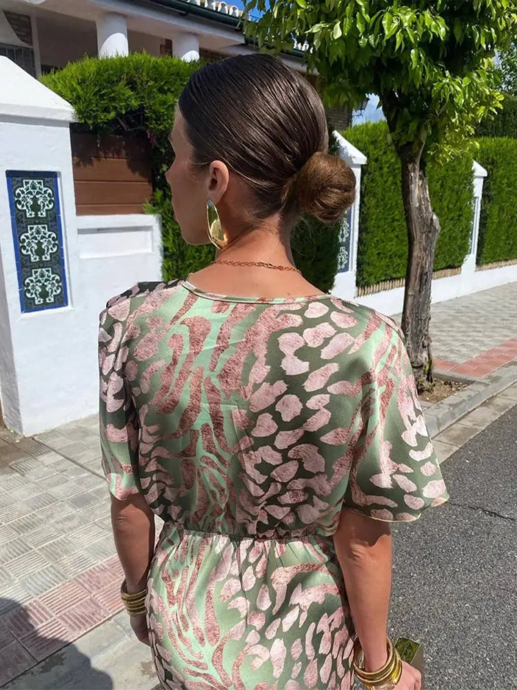 Grace Copper Cocktail Midi Dress