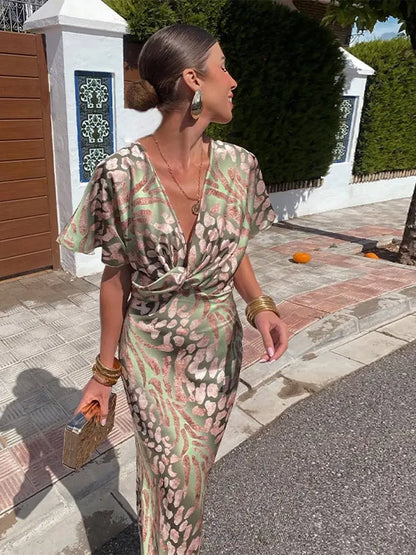 Grace Copper Cocktail Midi Dress