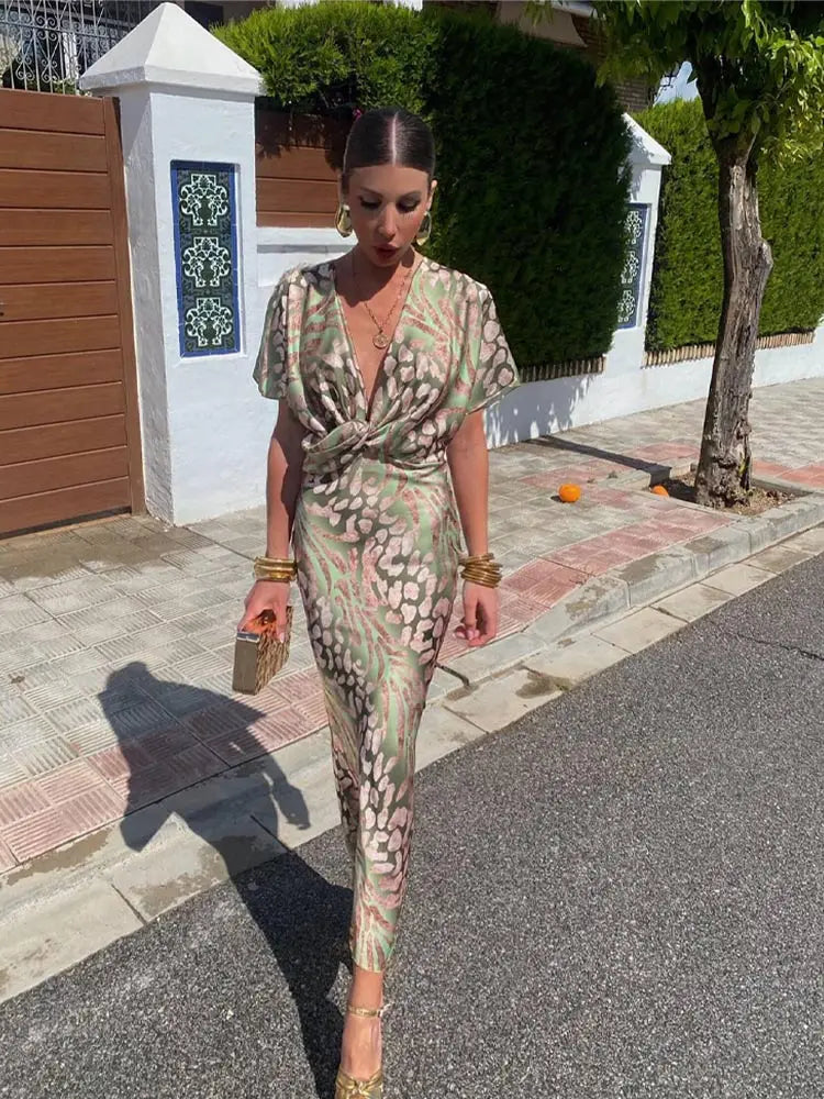 Grace Copper Cocktail Midi Dress