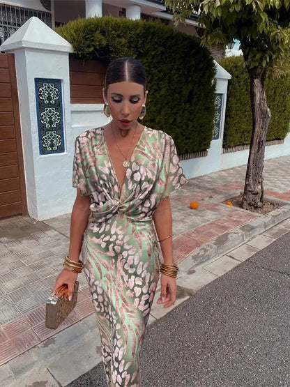 Grace Copper Cocktail Midi Dress