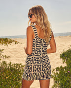 Patchwork Crochet Mini Cover Up Dress