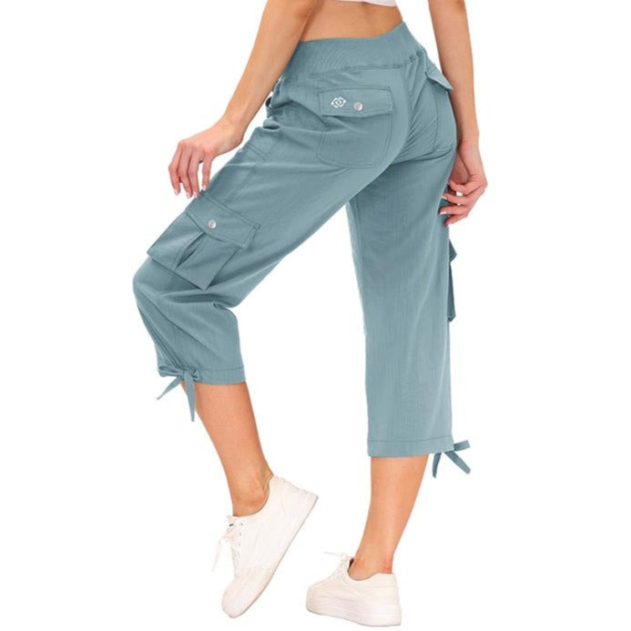 High-Rise Quick-Dry Capri Pants