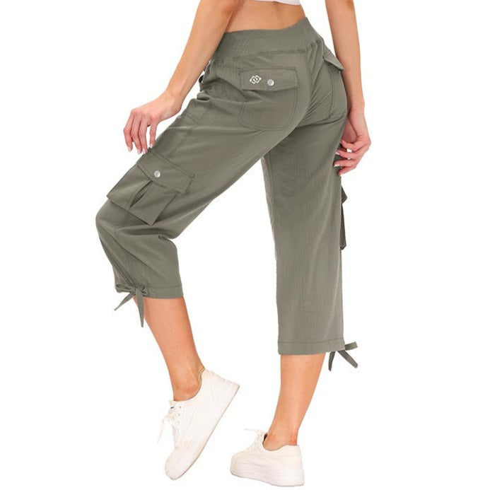 High-Rise Quick-Dry Capri Pants