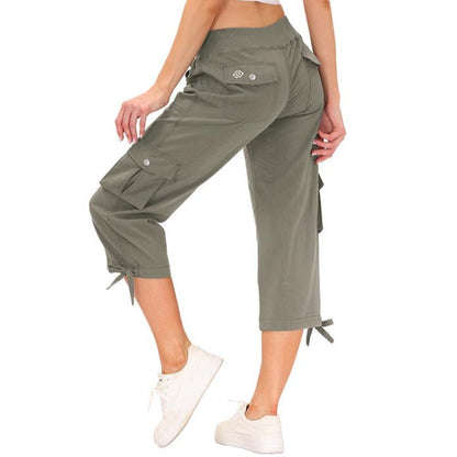 High-Rise Quick-Dry Capri Pants