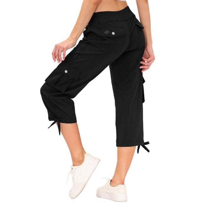 High-Rise Quick-Dry Capri Pants